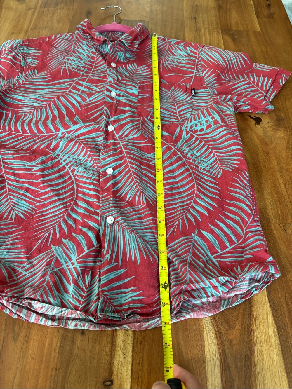 Stussy Palm Leaf Hawaiian Button Shirt - Size Small - Picture 7 of 7